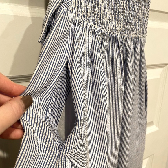 Lilly Pulitzer Strapless Blue Seersucker Dress - Picture 5 of 8